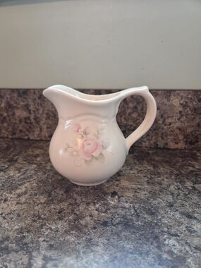 Pfaltzgraff Tea Rose Floral Porcelain Creamer Pitcher.